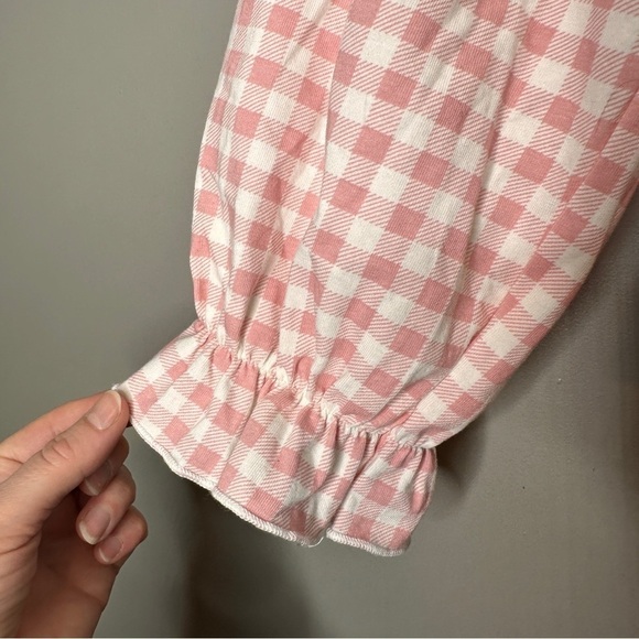 Forever 21 pink plaid cropped blouse - Picture 4 of 9